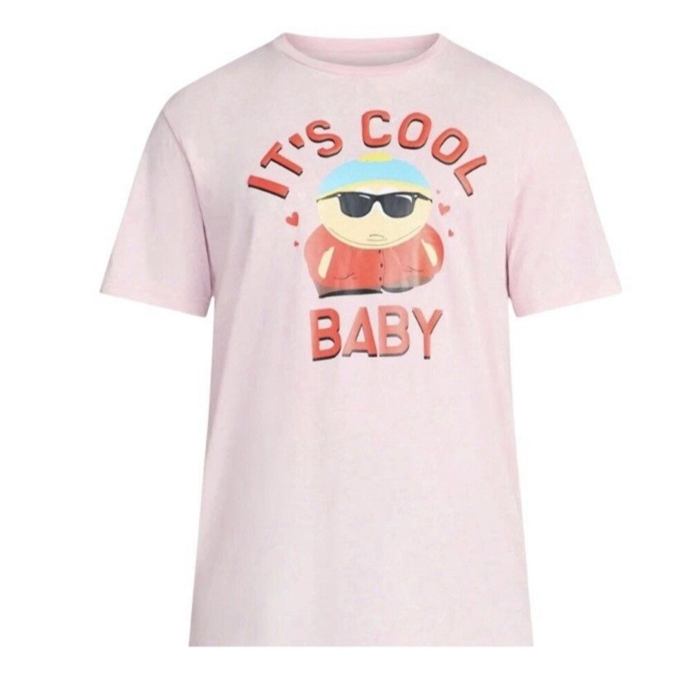 South Park Men's Valentine's Day Graphic Tee, Cartman Hearts It's Cool Baby 3XL
